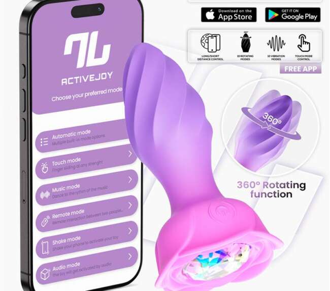 Moxy Butt Plug with Rotation 360º with App