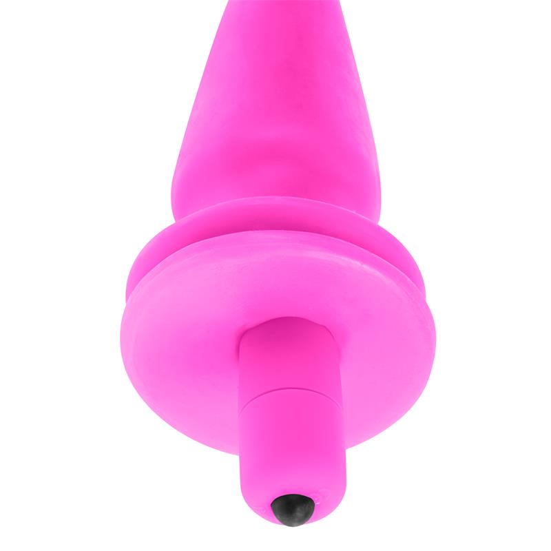 Neon Vibrating Butt Plug Pink – Image 5