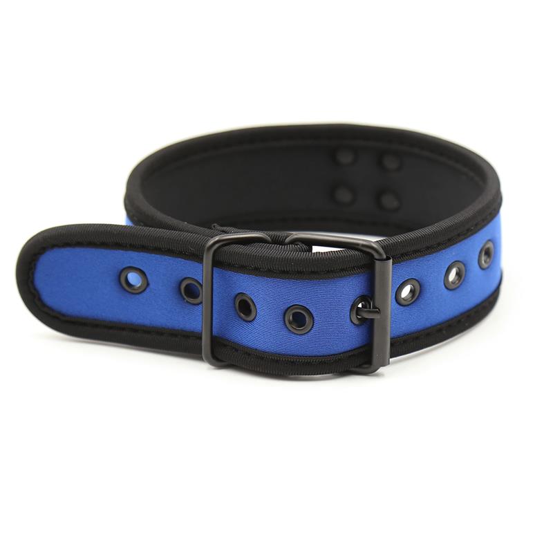 Neoprene Puppy Collar Adjustable Blue – Image 3