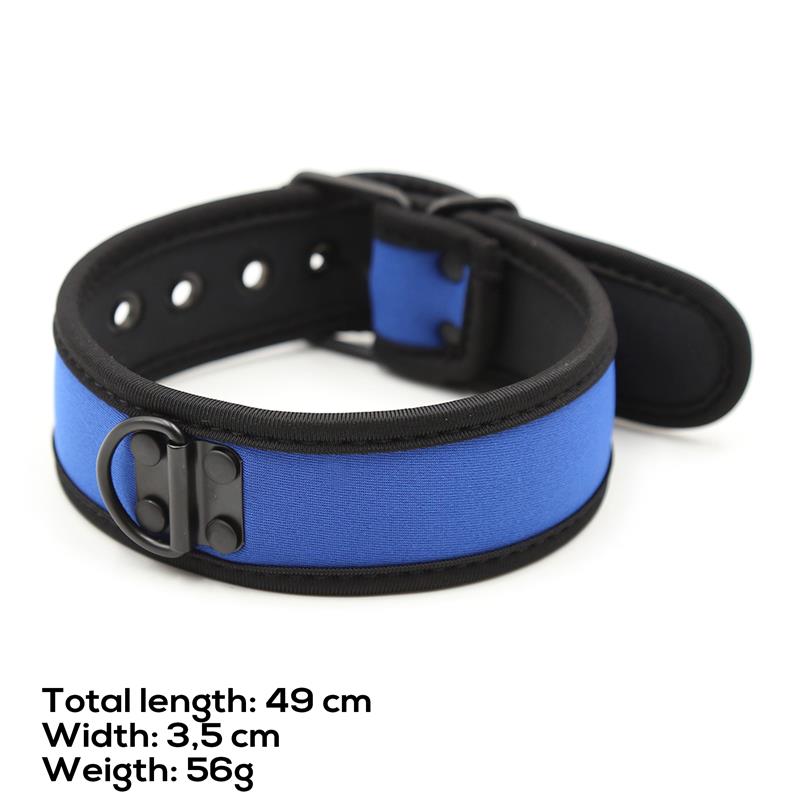 Neoprene Puppy Collar Adjustable Blue – Image 6