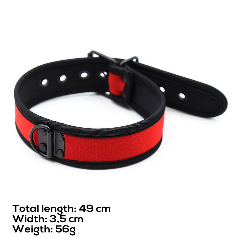 Neoprene Puppy Collar Adjustable Red – Image 8