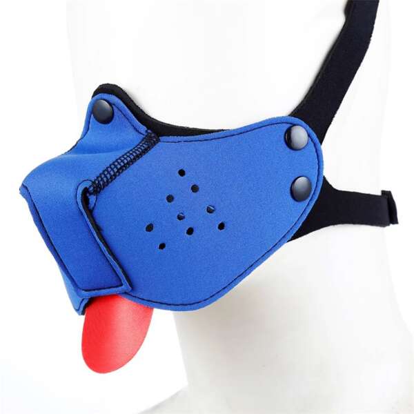Neoprene Puppy Face Mask Blue – Image 5