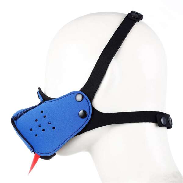 Neoprene Puppy Face Mask Blue – Image 6