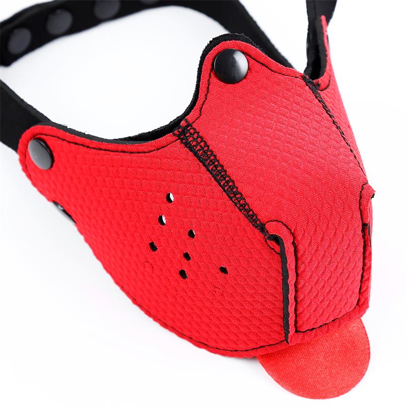 Neoprene Puppy Face Mask Red – Image 7