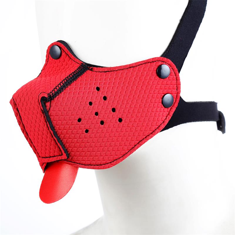Neoprene Puppy Face Mask Red – Image 8
