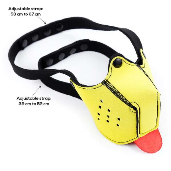 Neoprene Puppy Face Mask Yellow – Image 9