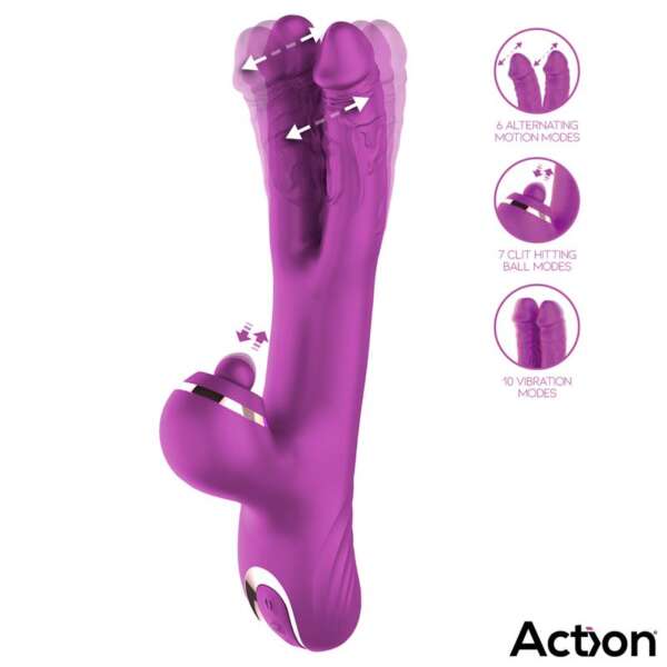 Nico Vibe with Clit Hitting Ball and Alternating Dildos – Image 4
