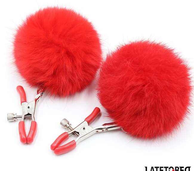 Pinzas para pezones ajustables con piel