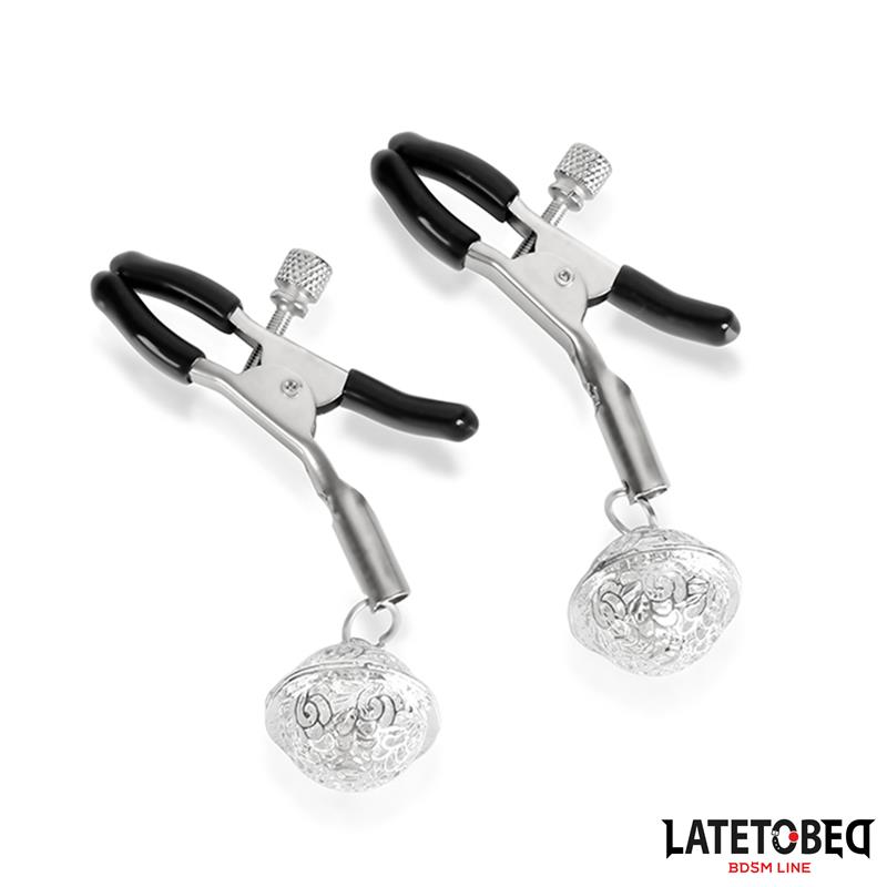 Nipple Clamps with Bell Silver and Black