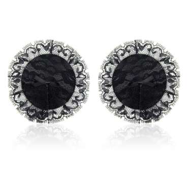 Nipple Covers with Lace Black