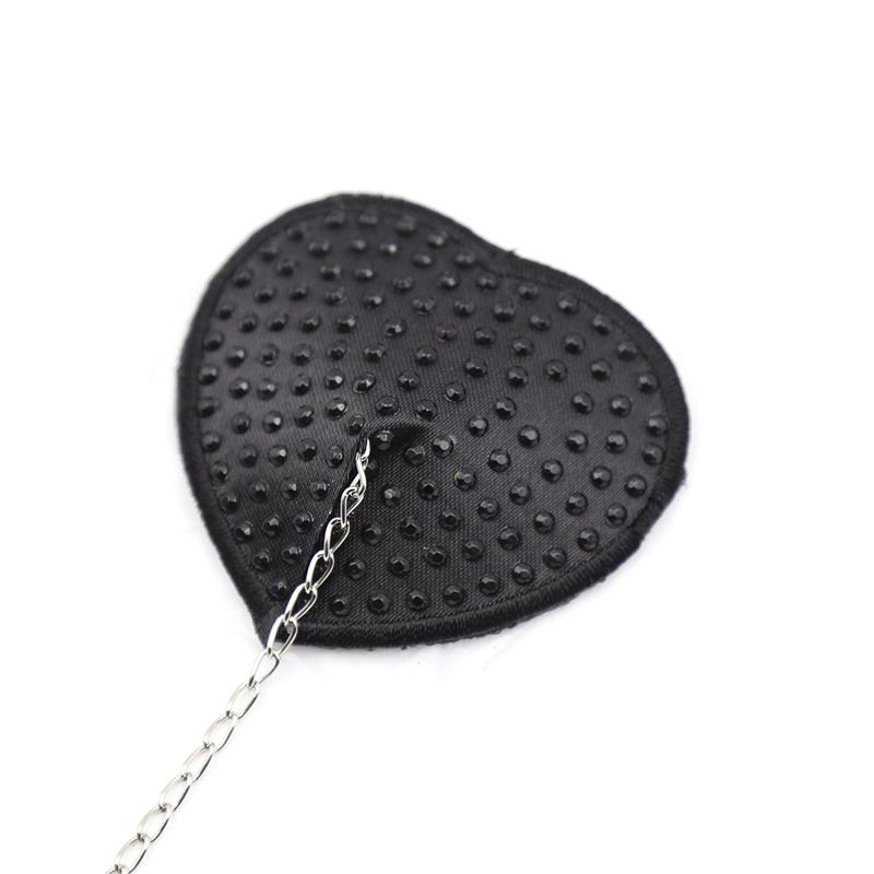 Nipple Covers with Metal Chain Black – Image 4