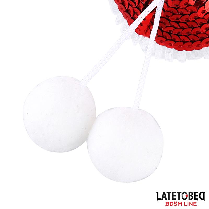 Nipple Pasties with Red Sequin Pom-Pom – Image 3