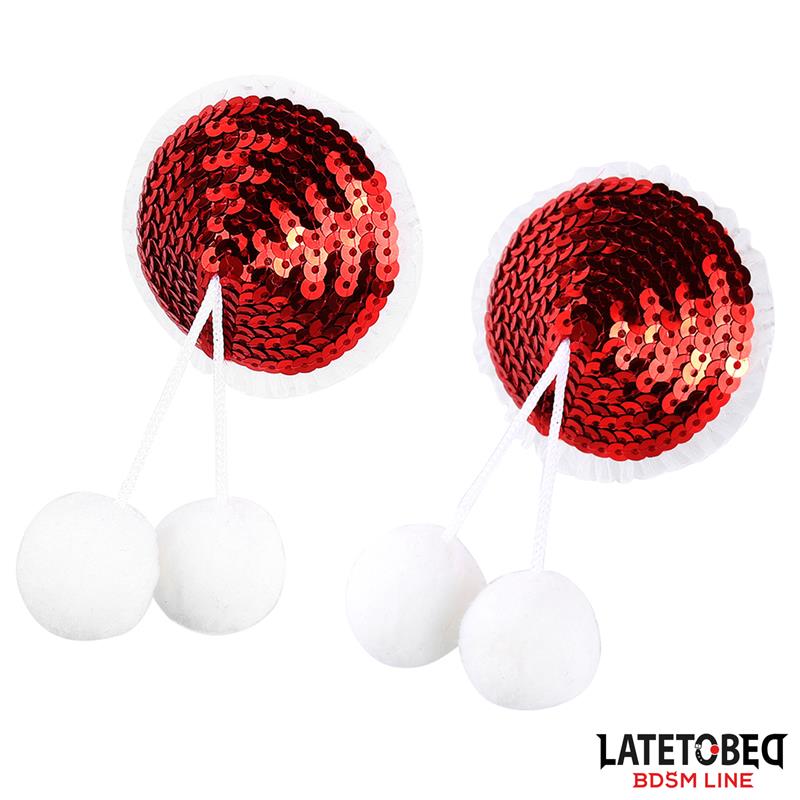 Nipple Pasties with Red Sequin Pom-Pom – Image 4