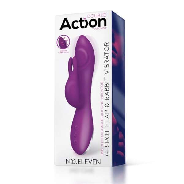 No. Eleven Vibrator with Bunny, G-Spot and Pulse Function Magnetic USB Silicone – Image 3
