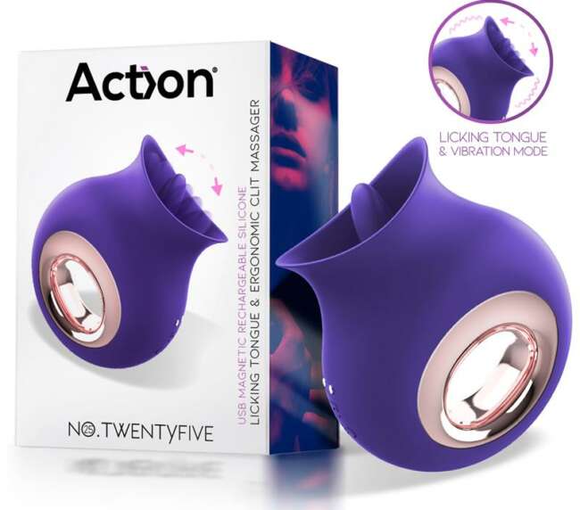 No. TwentyFive Licking Tongue and Vibrator Clitoris Massager