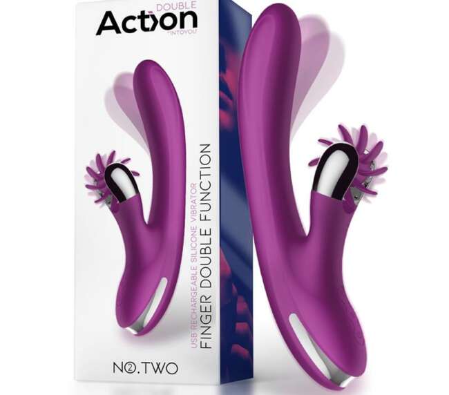 No. Two Finger Vibrator with Rotating Wheel