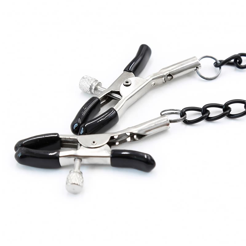 O Ring Gag and Nipple Clamps Vegan Leather – Image 6