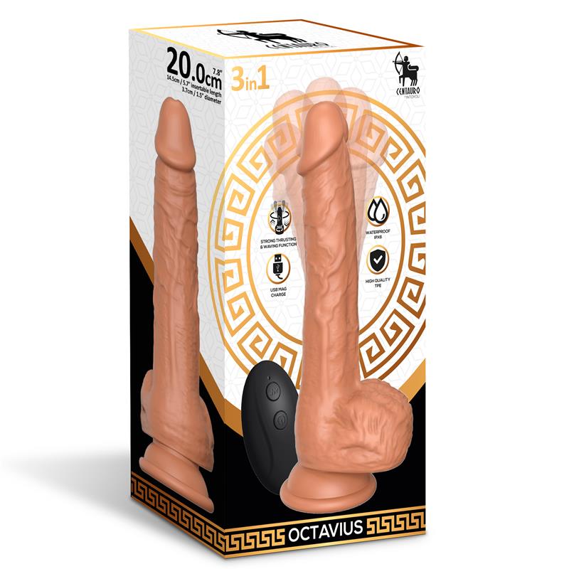 Octavius Dildo with Thrusting, 360º Waving and Vibrating 7.8 - 20 cm – Image 7