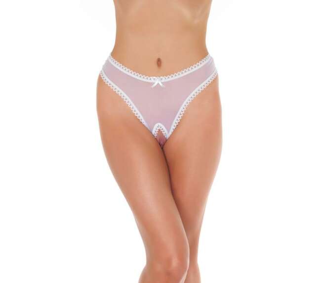 Open G-String White One Size