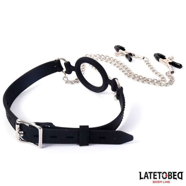 Open Mouth Gag with Nipple Clamps – Image 8