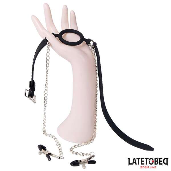 Open Mouth Gag with Nipple Clamps – Image 10
