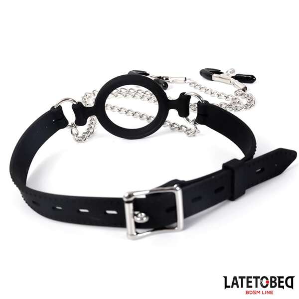 Open Mouth Gag with Nipple Clamps – Image 11