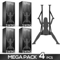 Pack de 4 Adjustable Door Swing with Legs Support and Seat