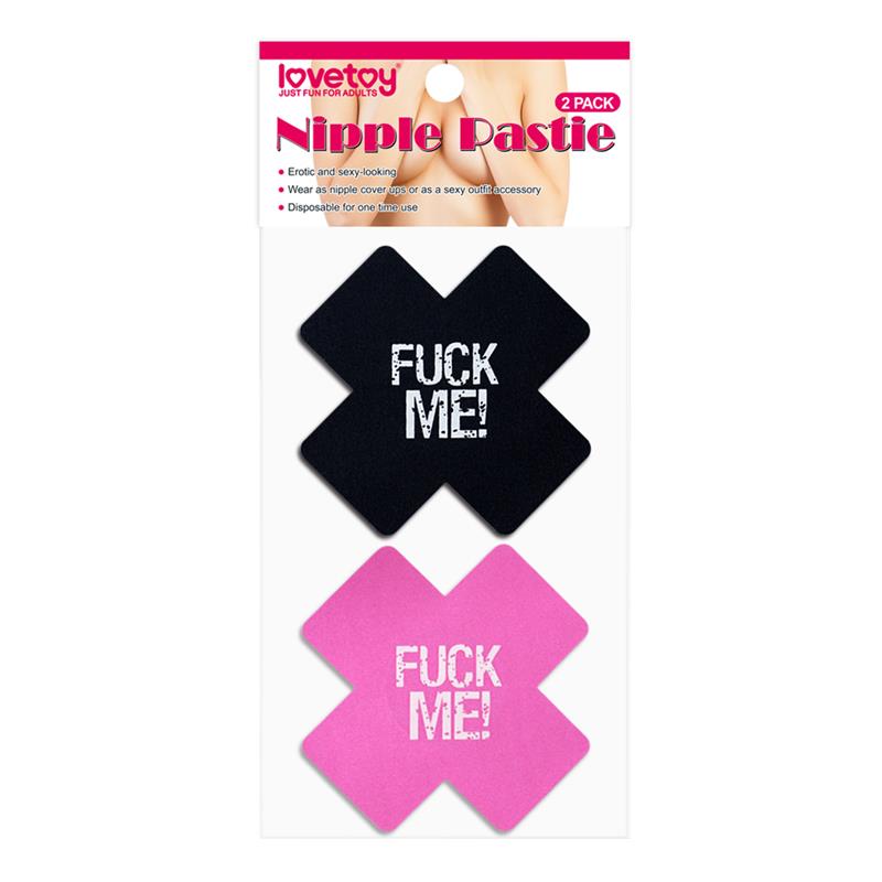 Pack Nipple Covers Cross Black and Pink FUCK ME – Image 3