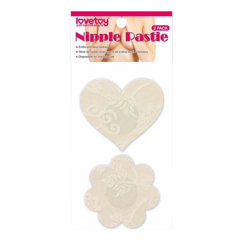 Pack Nipple Covers Flower and Heart Beige – Image 3
