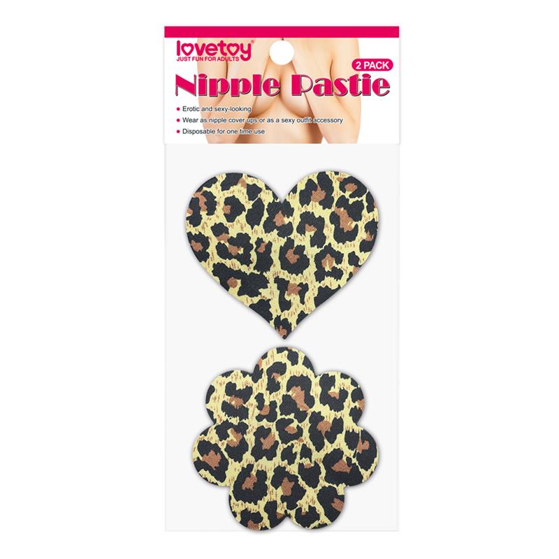Pack  Nipple Covers Flower and Heart Leopard – Image 3