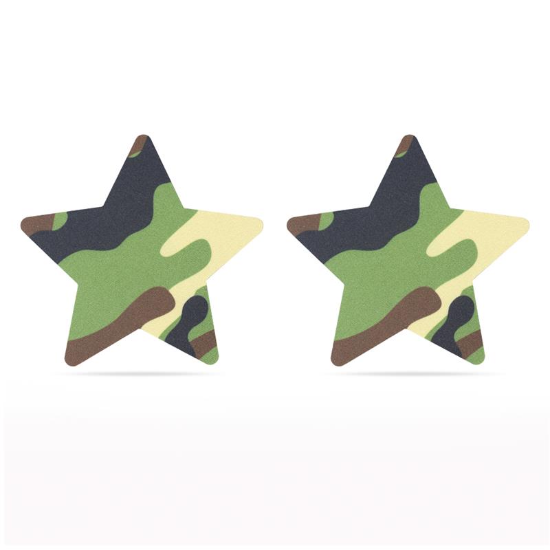 Pack Nipple Covers Star and Heart Camouflage – Image 3