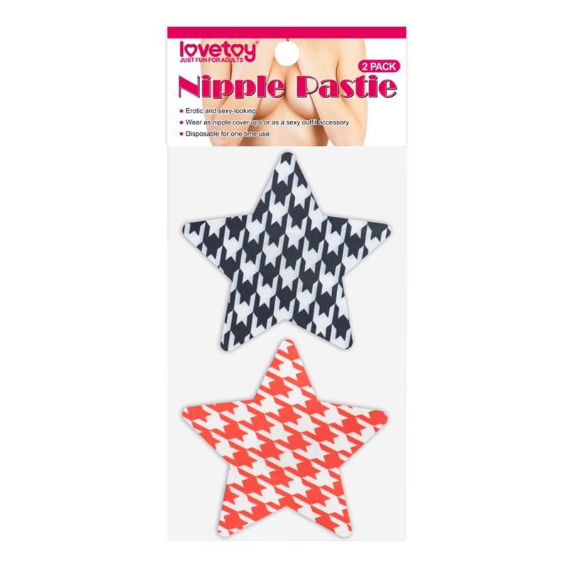 Pack Nipple Covers Star Red and Black – Image 3