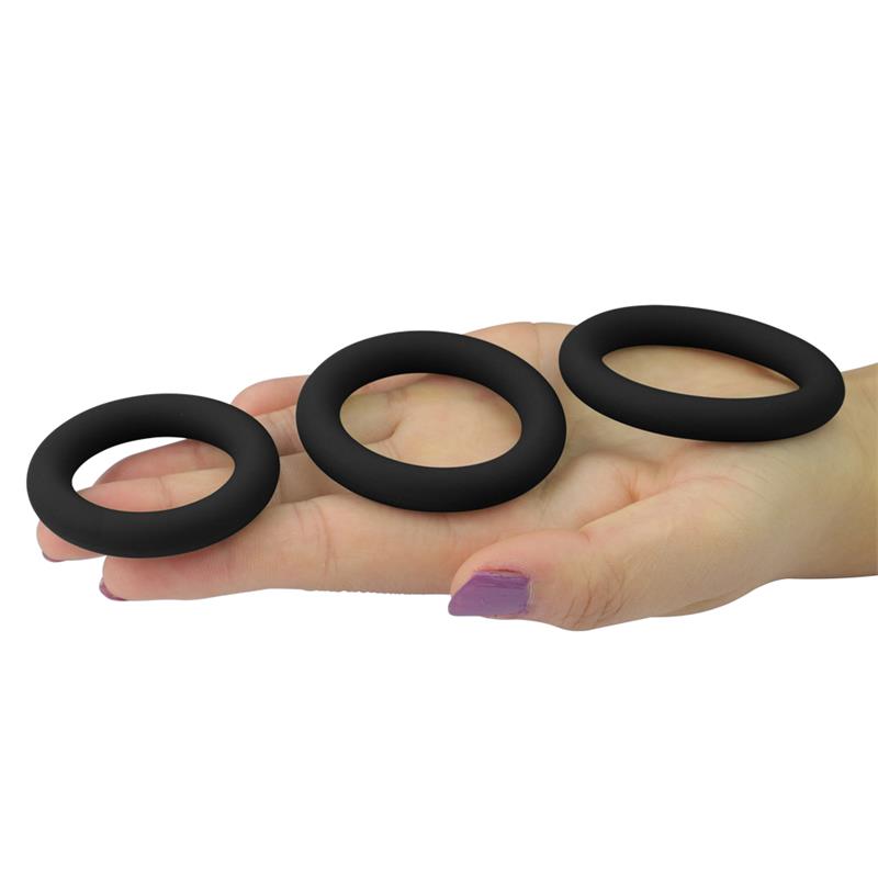 Pack of 3 Penis Ring Power Plus Black – Image 4