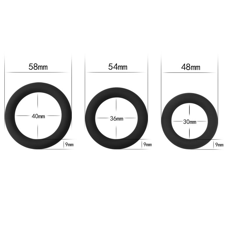 Pack of 3 Penis Ring Power Plus Black – Image 6