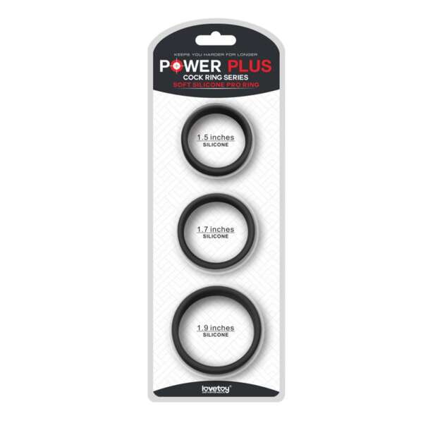 Pack of 3 Penis Ring Power Ring Black – Image 4