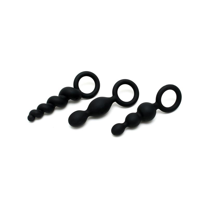 Pack of 3 Plugs Silicone Black – Image 5