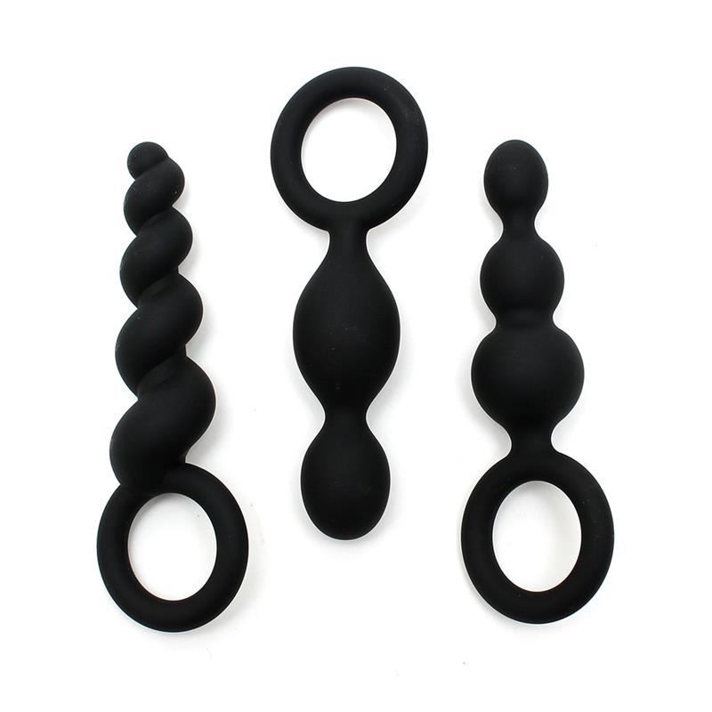 Pack of 3 Plugs Silicone Black – Image 6