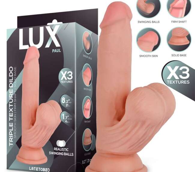 Paul Triple Density Dildo with Swinging Balls 8.2