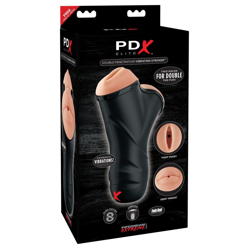 PDX Elite Double Penetration Vibrating Stroker – Image 5