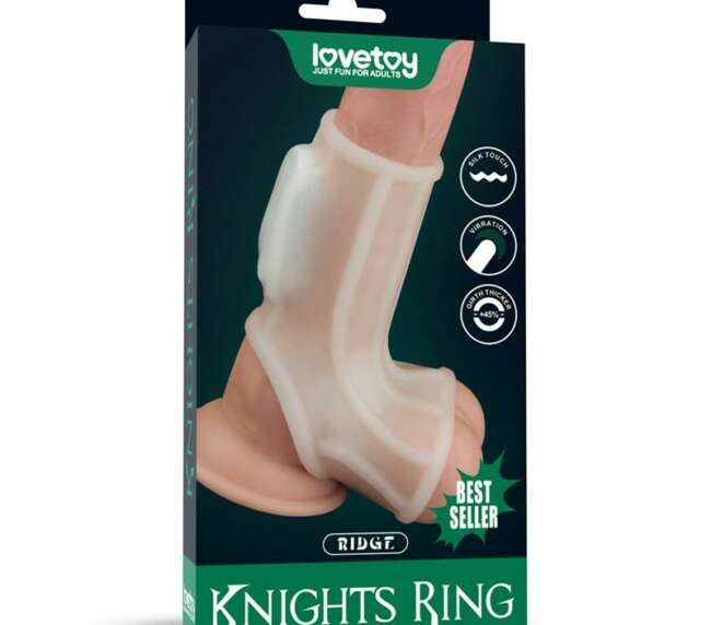 Penis and Testicles Sleeve with Vibration Ridge Knights
