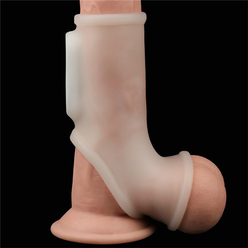 Penis and Testicles Sleeve with Vibration Silk Knights – Image 6
