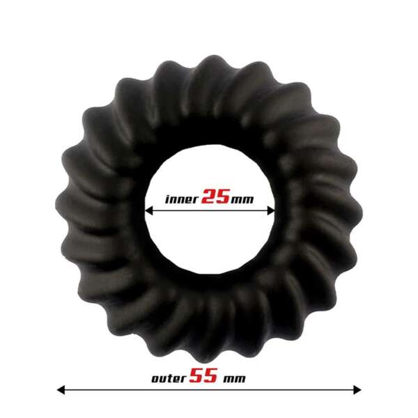 Penis Ring Sawtooth Liquid Silicone 25 mm – Image 3