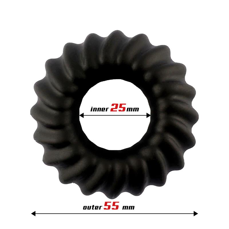 Penis Ring Sawtooth Liquid Silicone 25 mm – Image 3