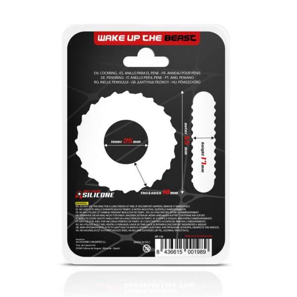 Penis Ring Sawtooth Liquid Silicone 25 mm – Image 4