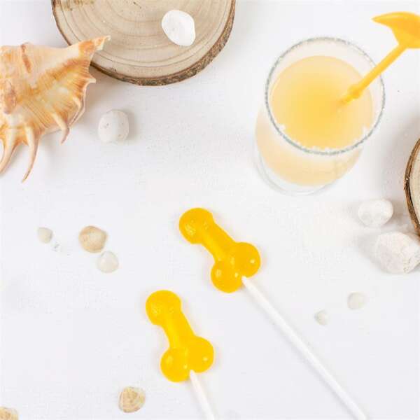 Penis Shaped Lollipop Piña Colada Flavor with Alcohol – Image 3