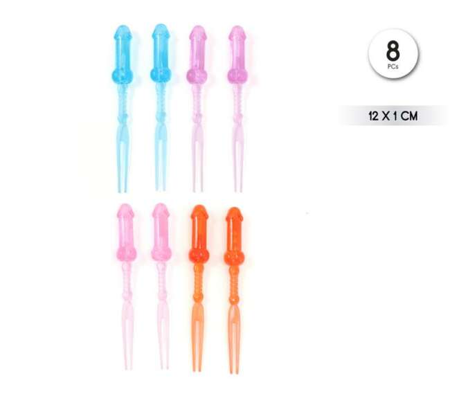 Penis-shaped skewers 8 units