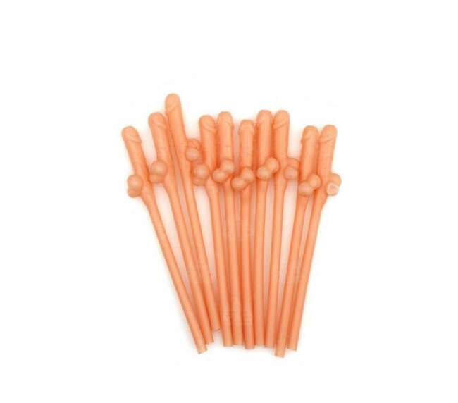 Penis-Shaped Straws - Pack of 10