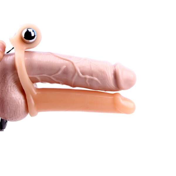 Penis Sleeve with Vibration 15.5 cm Flesh – Image 7