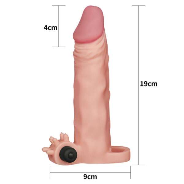 Penis Sleeve with Vibration Add 2 Pleasure X-Tender Flesh – Image 4