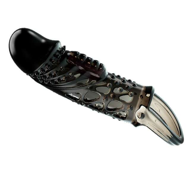 Penis sleeve with vibration Black